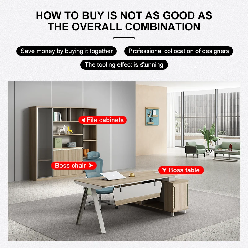 ZITAI wholesale white  commercial office furniture simple ceo luxury modern design executive office desk