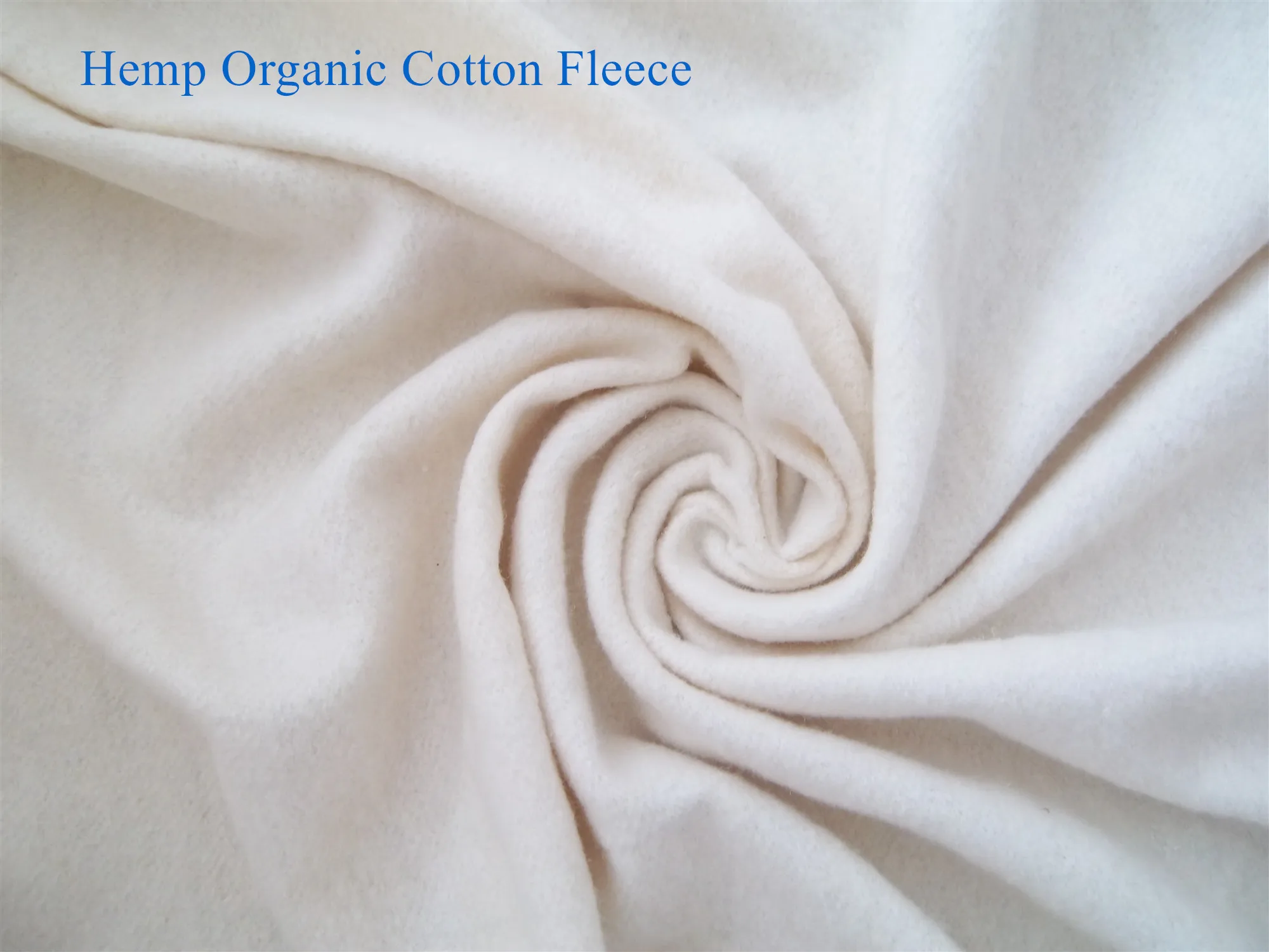 Natural Fiber Heavy Weight 500GSM Organic Cotton Fleece Brushed Fabric Organic Cotton Fleece Hoodie Fabric