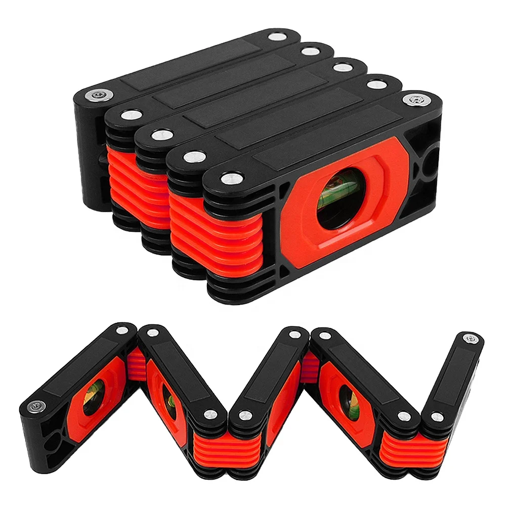 New Design High Quality Adjustable Plastic Measuring Tool multi function Foldable Spirit Level