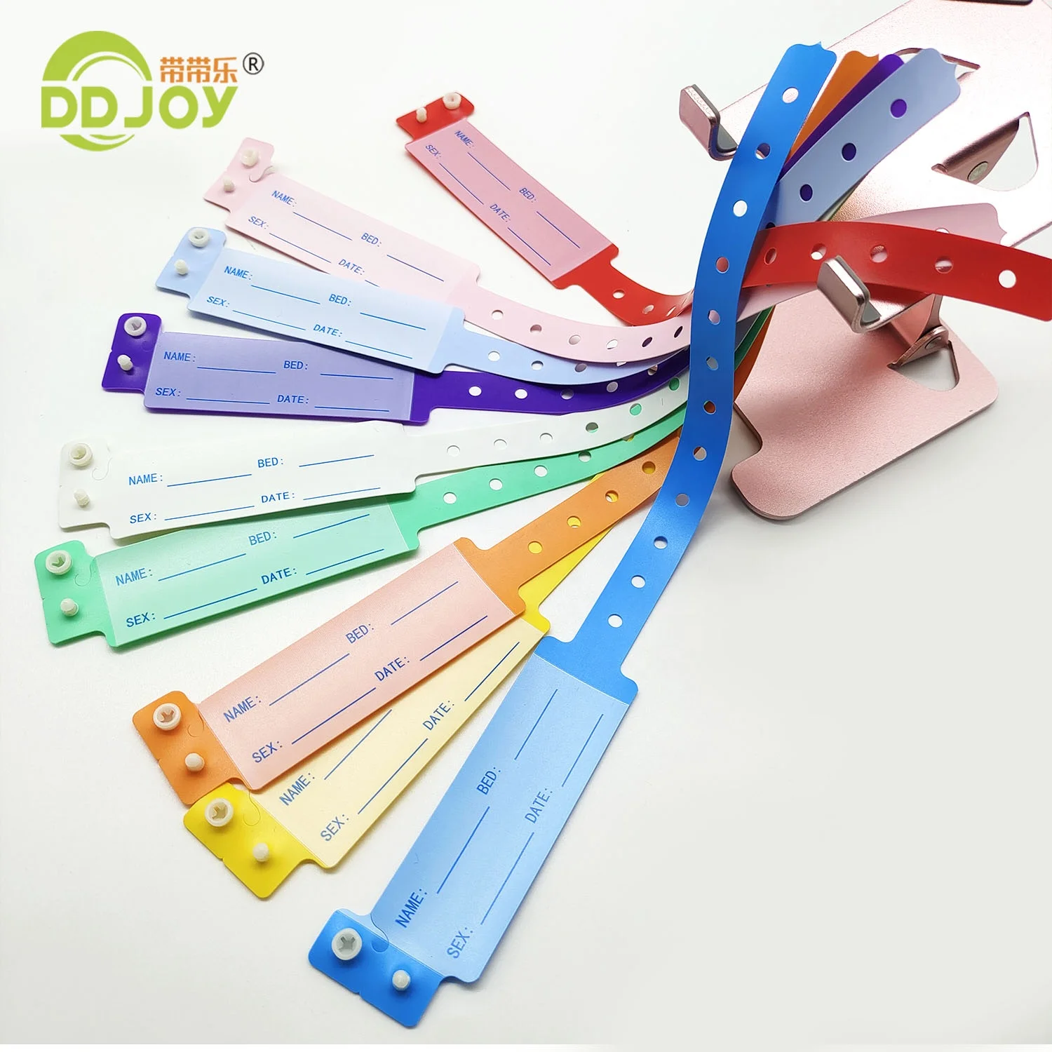 Custom Writable Plastic Vinyl Disposable Identification Medical PVC Hospital Patient ID Wristbands Bracelets