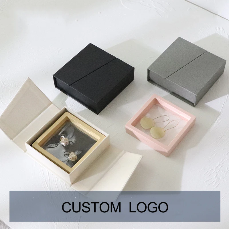 Factory Wholesale OEM Luxury PE Box Custom Logo Paper Magnet Double Open Door Jewelry Box for Jewellery Necklace Bracelet Rings
