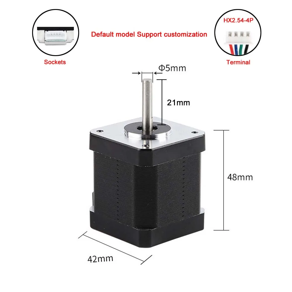 BRINGSMART SR42BYGH48 2Phase Miniature Lighting equipment high power geared nema17 hybrid closed loop printer stepper gear motor