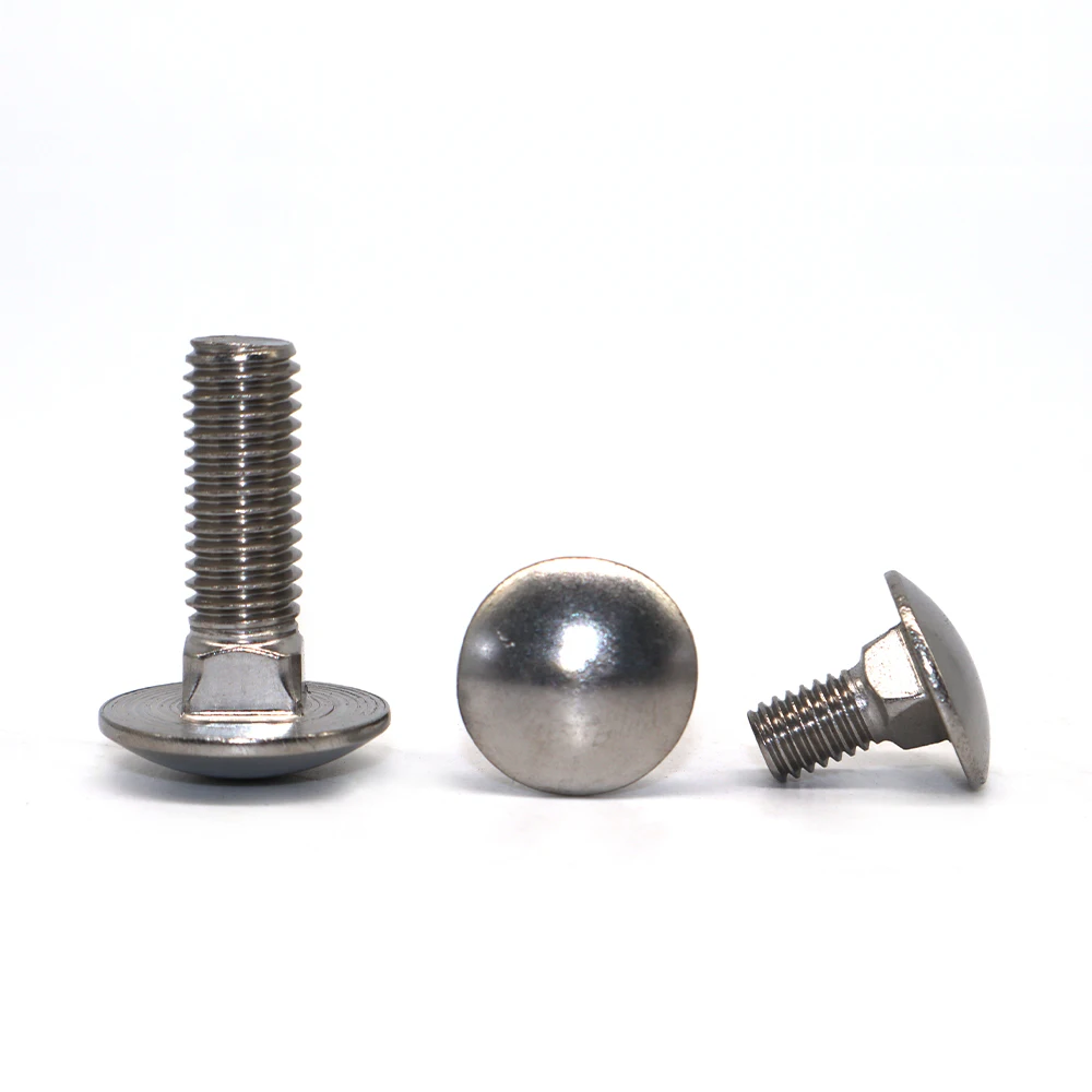 DIN 603 Carriage Binding Truss Head Screw Bolts Mushroom Round Head Square Neck Bolts Stainless Steel Screws