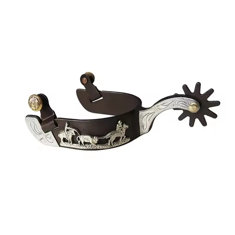 Fashionable Western Horse Spurs With Copper Hardware Joint Fine Spur Riding Equestrian Accessories