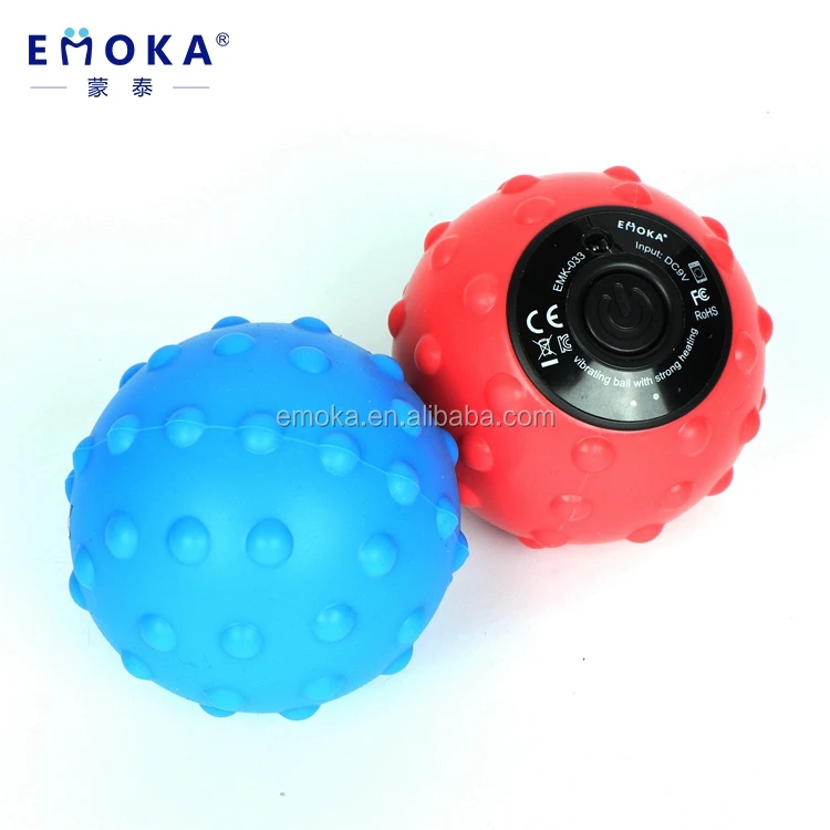Xiamen Factory Directly Sell high quality Hand held cold rubber  vibrating yoga body Massager  Ball with custom logo