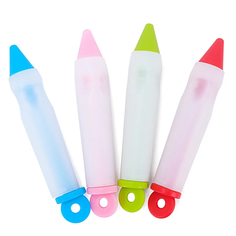 DIY Kitchen Cake Tools Silicone Cake Pen Pastry Cookie Decorating Cream Syringe Pen Silicone Writing Pen For Pastry