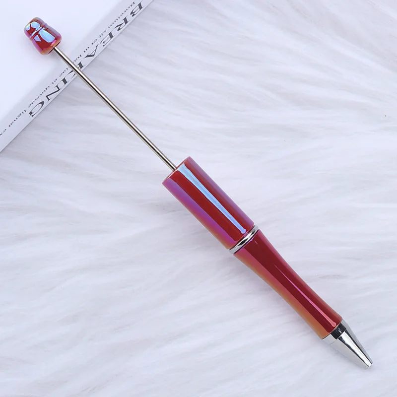 UV printing wholesale blank bead plastic ballpoint DIY personalized pen for diy accessories
