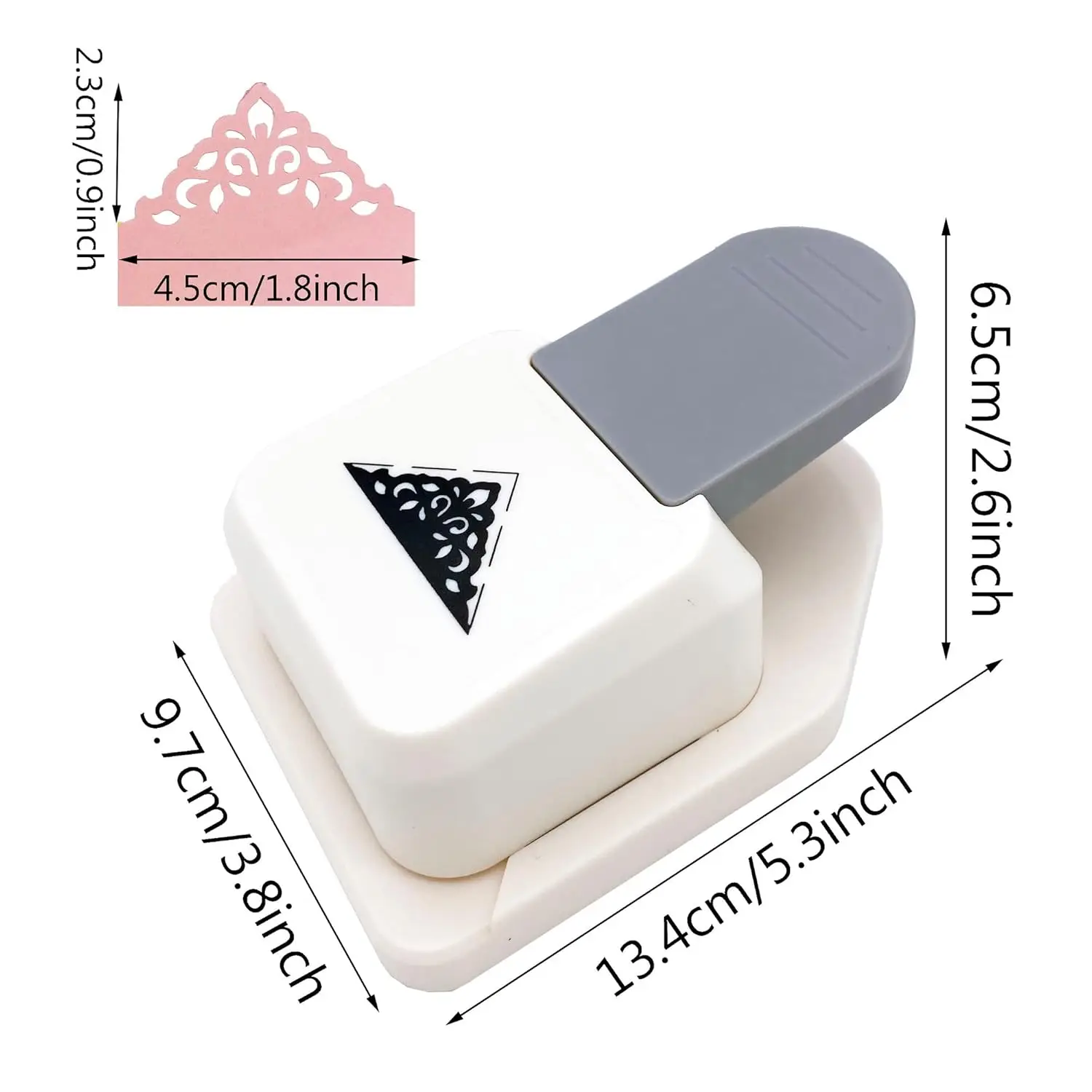 Large Craft Corner Punch Triangular Flower Pattern Scrapbook Supplies Craft Punch Photo Cutter Card Making Supplies