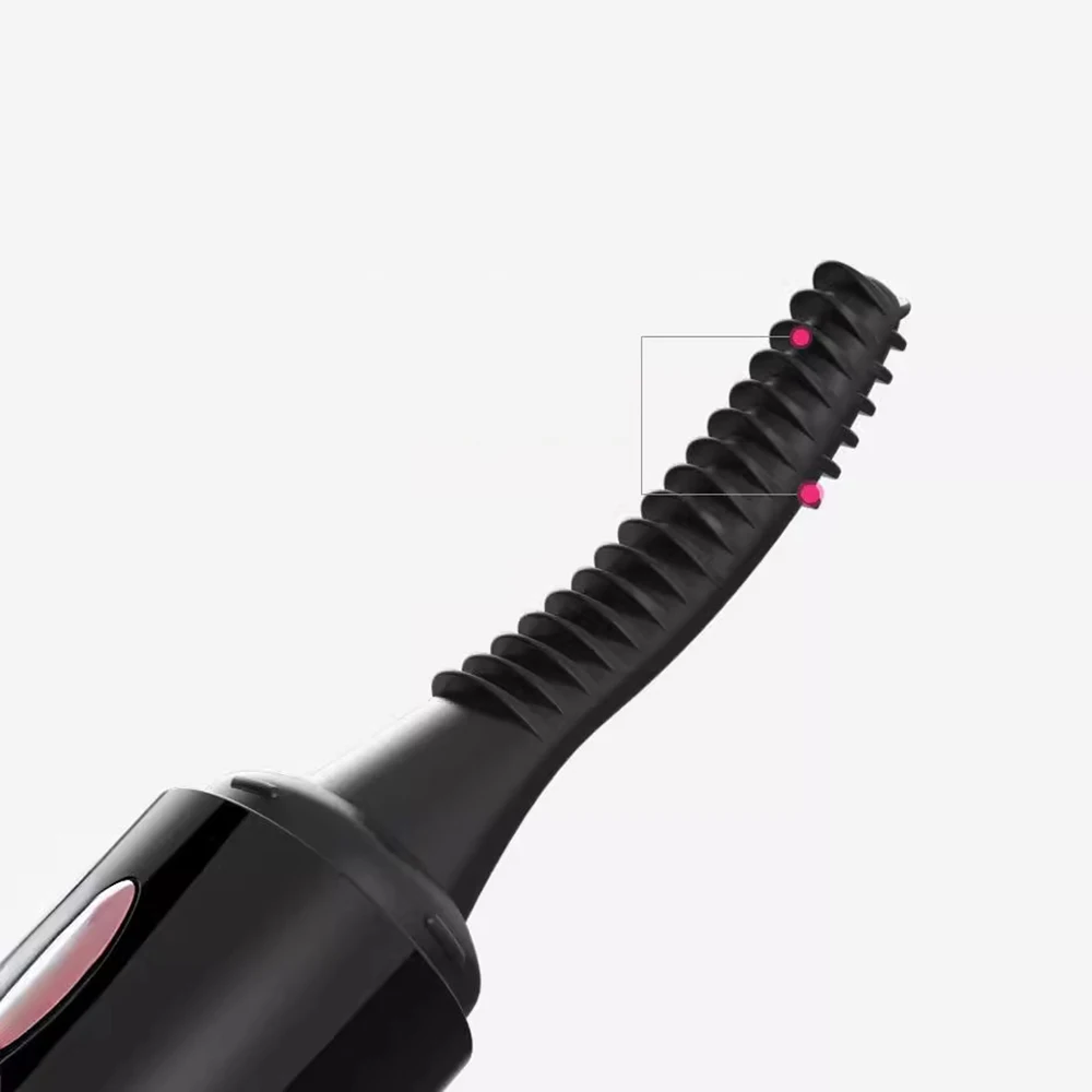 Wholesale Customized Portable USB Rechargeable Mini Electric Eyelash Curler OEM Quick Heated with Clamp Made Quality Plastic