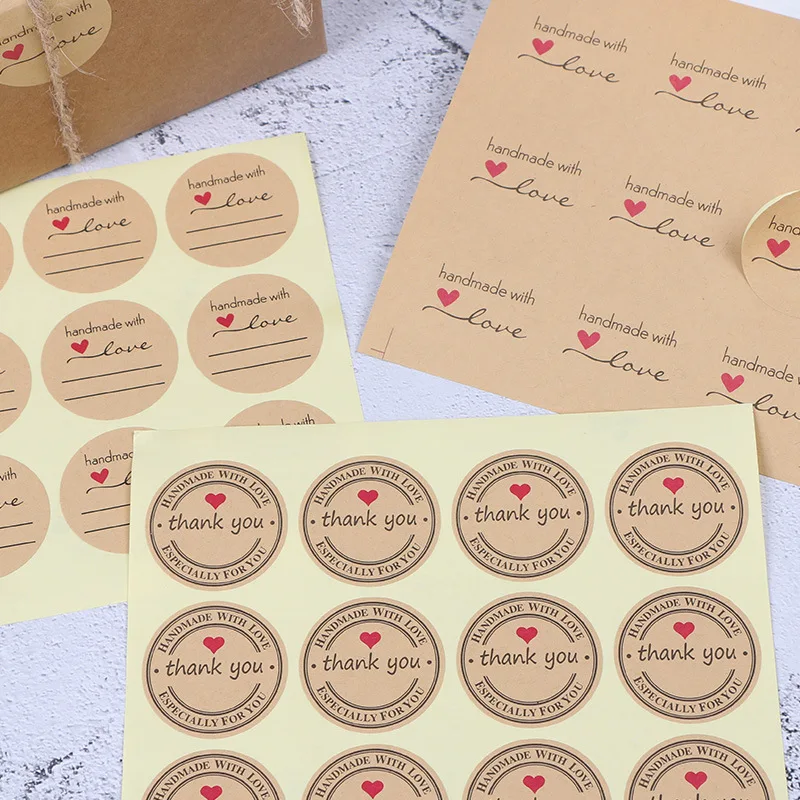 Custom Sticker Sheet Adhesive Kraft Paper Packaging Labels Wholesale Custom Private Label Stickers With Logo