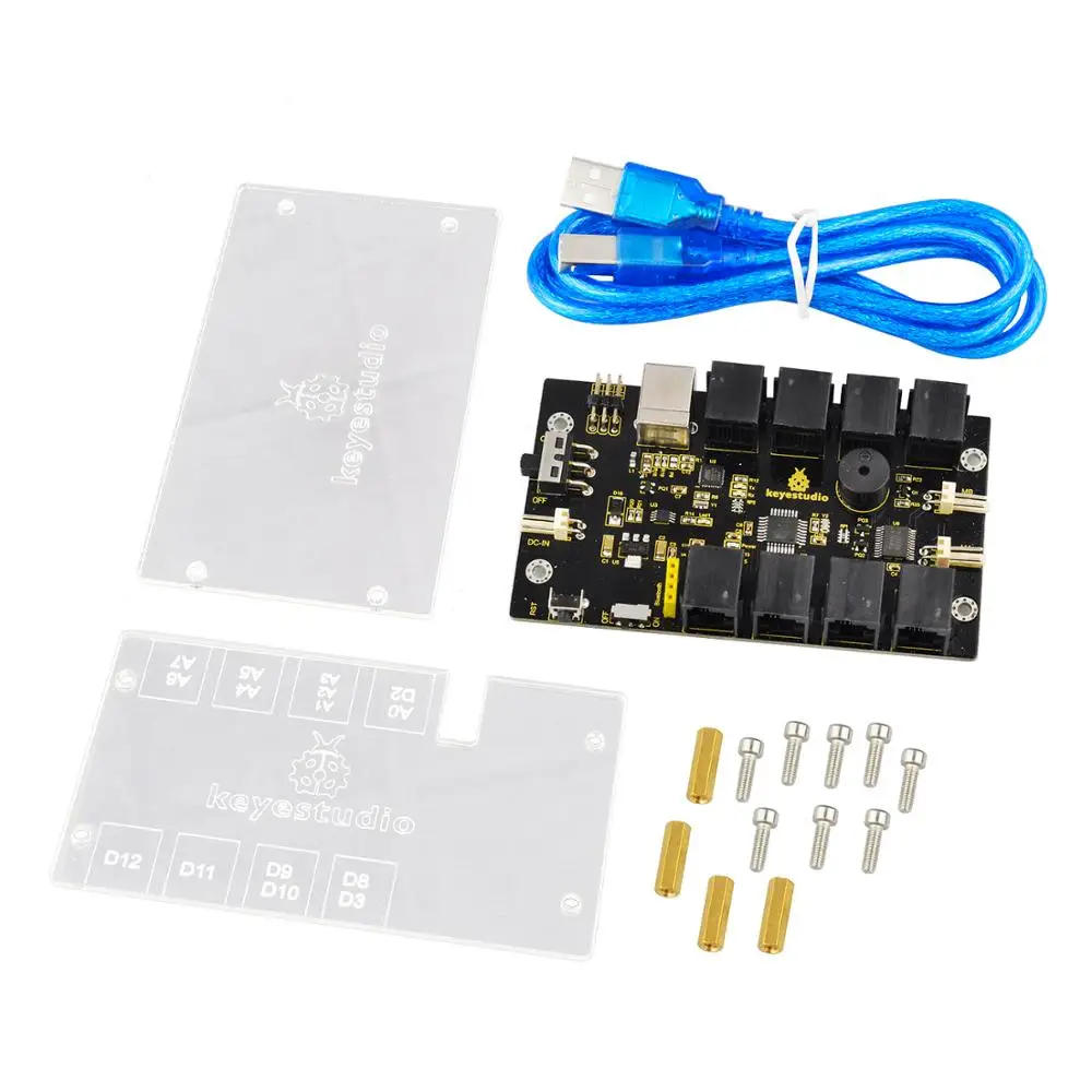  KEYBOT RJ11 кодирования робот ATMEGA328P-AU плата управления Комплект для Arduino