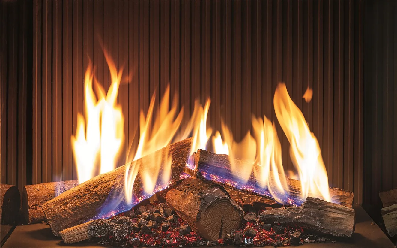 E-Smart EVFP1800mm 4D Smart Real Cozy Fire Illusion Dazzling Wood Burning Intelligent Electric Fireplace