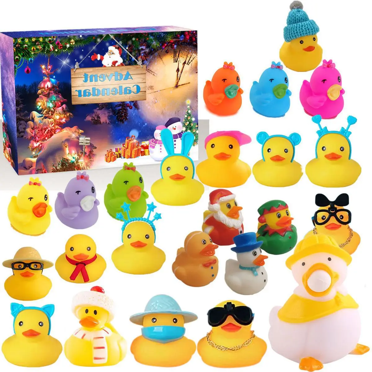 2024 Christmas Duck Blind Box Countdown Wholesale Christmas Gift Toys Blind Box