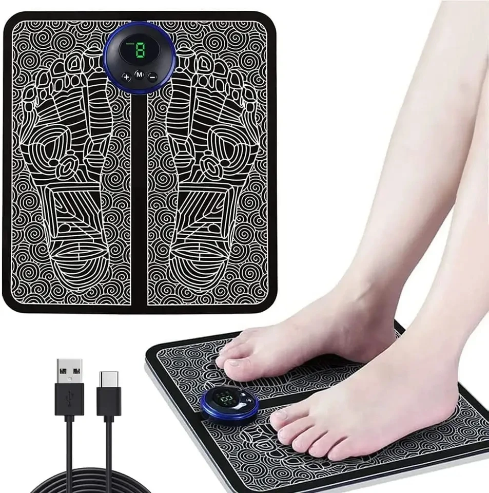 Electric Ems Foot Massager Wireless Feet Muscle Stimulator Machine Electronic Foot Massager Pad