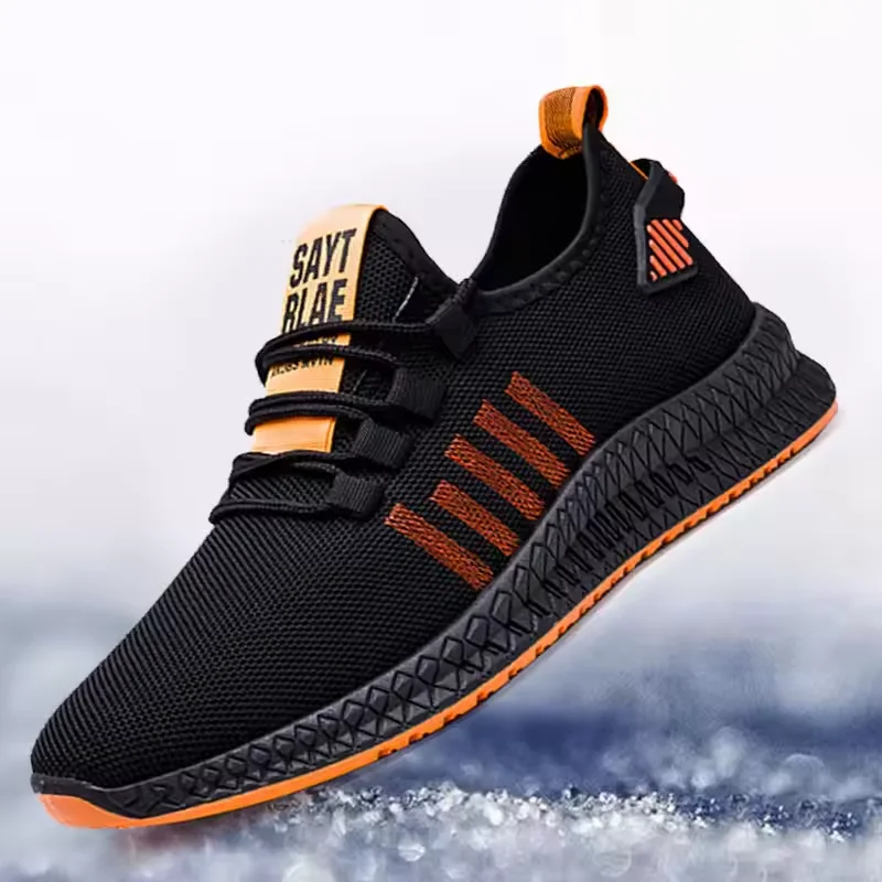 KUNTAI fashion trend stylish shoes running sneakers men trainers light breathable flat shoes ready stock