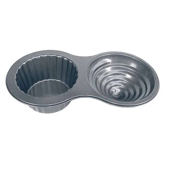 OEM logo Embossed Carbon Steel Non-Stick Bakeware Giant Cupcake Pan