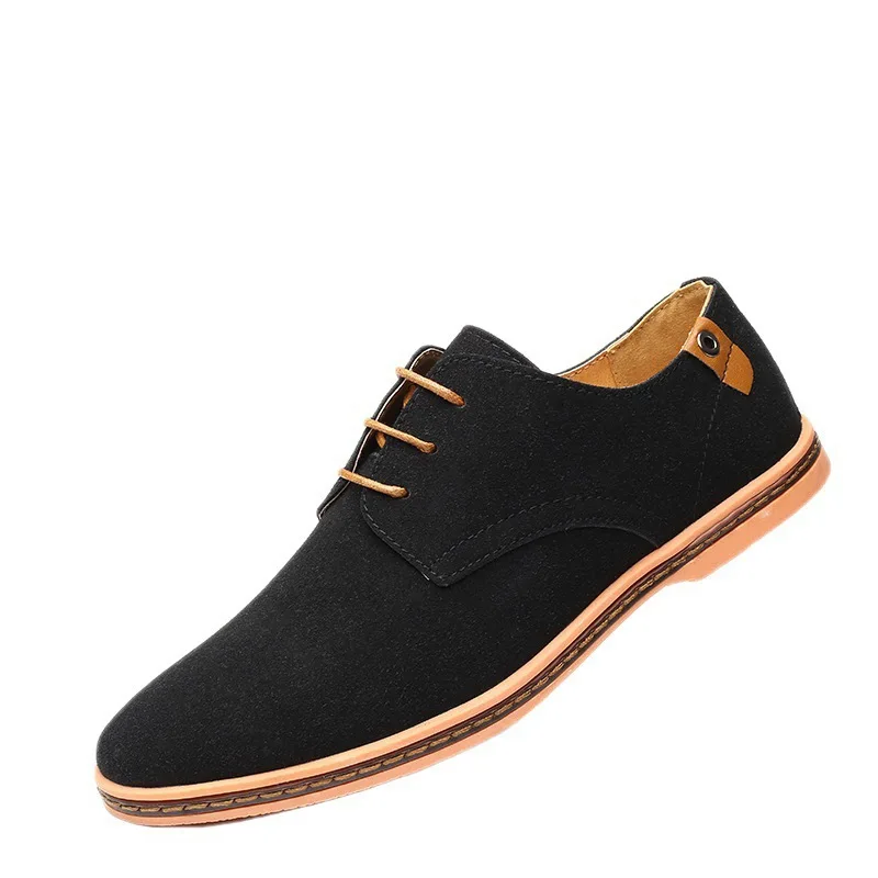 YIHE MD-056 British Style SLR Suede Leather Dress Shoes for Men Plus-Size Beef Sole Slip-On Closure Formal for Spring Autumn