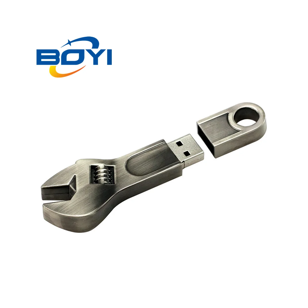 Boyi Metal Tool Pendrive Mini Spanner Wrench USB Flash Drive Memory Card Pen Creative 4GB 16GB 32GB 64GB Usb