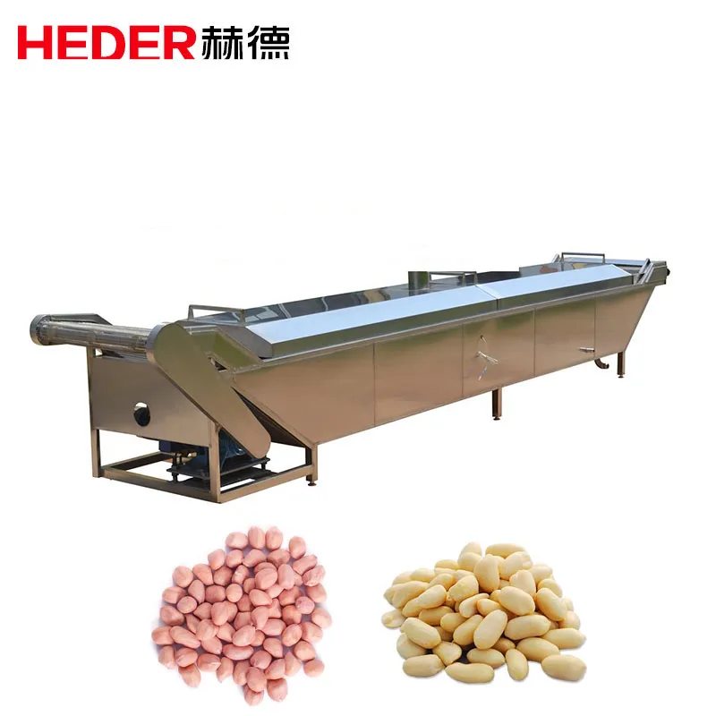 Automatic industrial blanch food vegetables nuts belt steam coconut peanut blanching machine