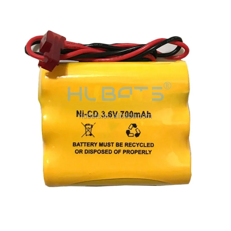 Hubats AA 700mAh 3.6V NiCd Replacement for Emergency Exit light NiCd 3.6V 700mAh AA Rechargeable Battery for LED lights