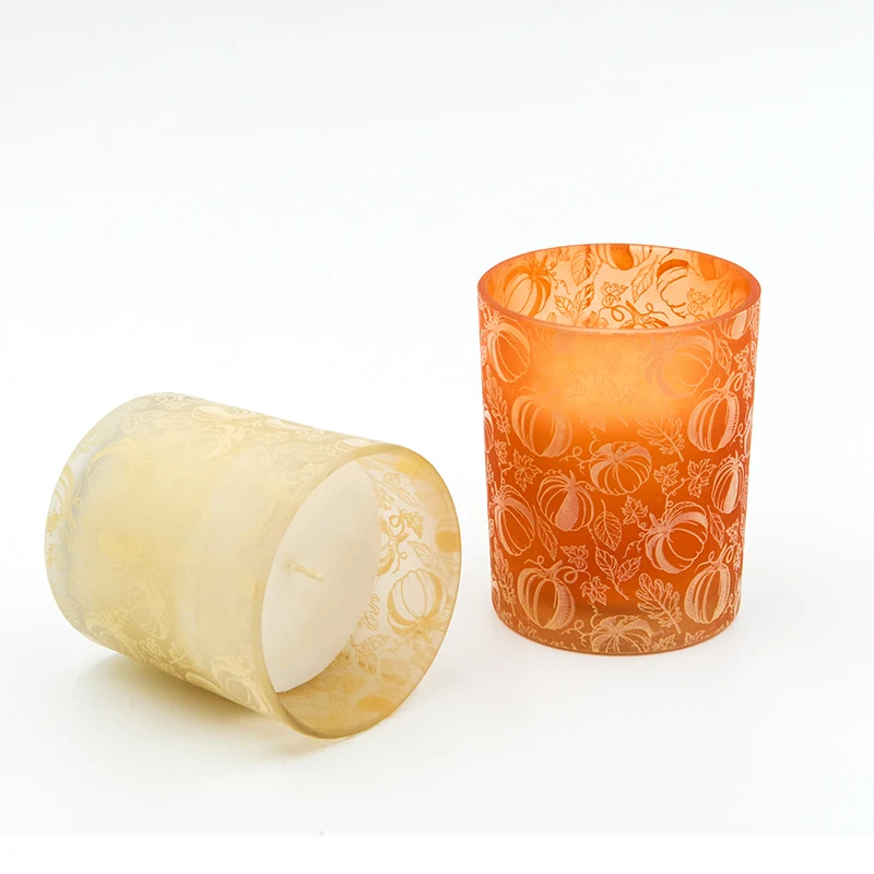 Luxury Rose Gold Candle Glass Container With Scented Candle Glass Candle Jar With Metal Lid Wholesale