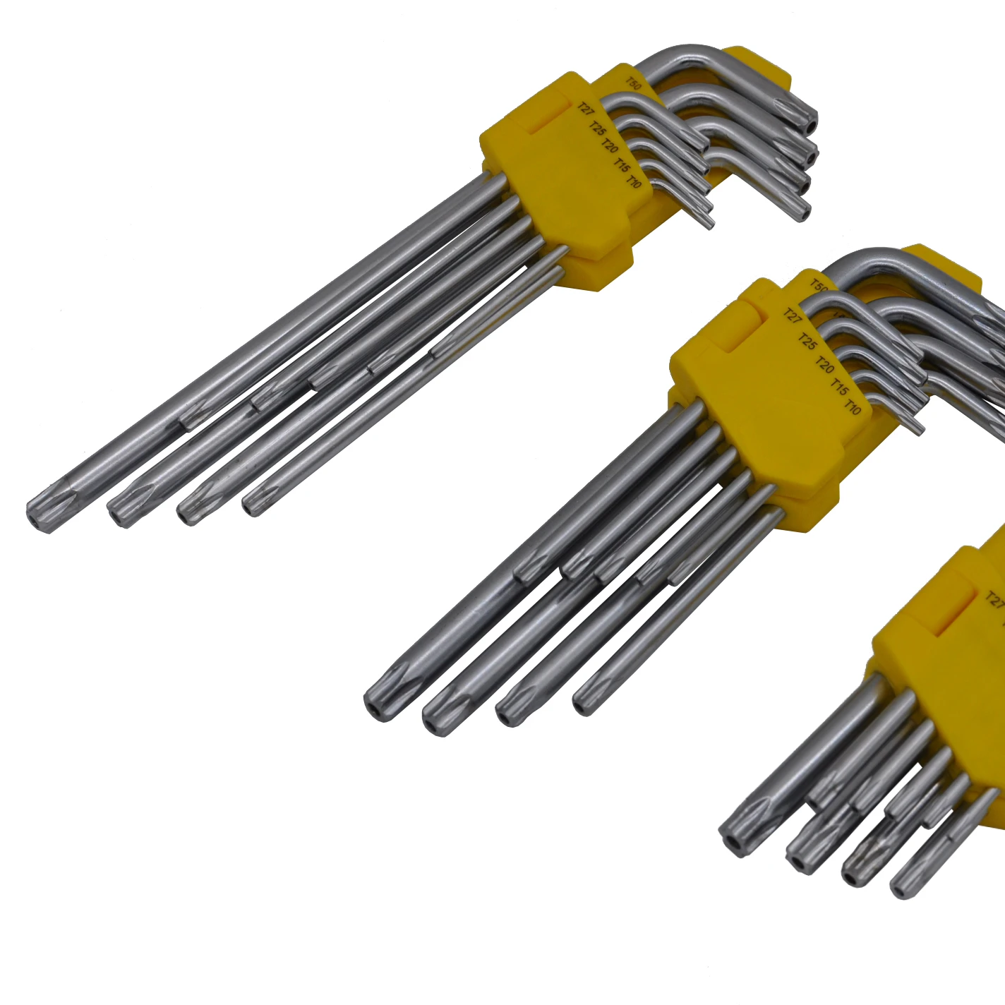 Fast shipping Extra Long 9pcs set of Torx hex key T10 T15 T20 T25 T27 T30 T40 T45 T50 Star Hex/Allen Keys Torx Wrench with Hole