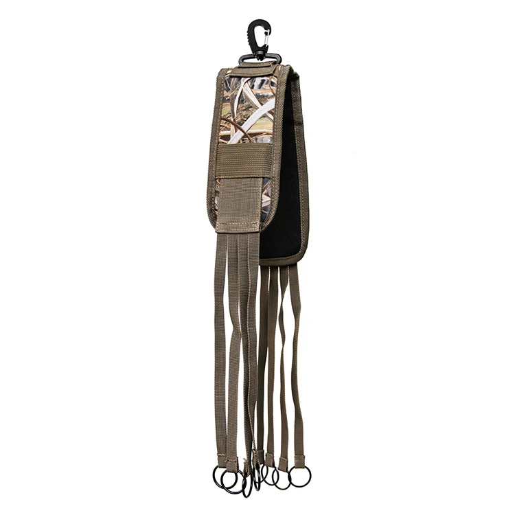 Outdoor Durable Camo Hunting Duck Decoy Waterfowl Goose Hanger Slip Ring Game Carrier Strap Tote