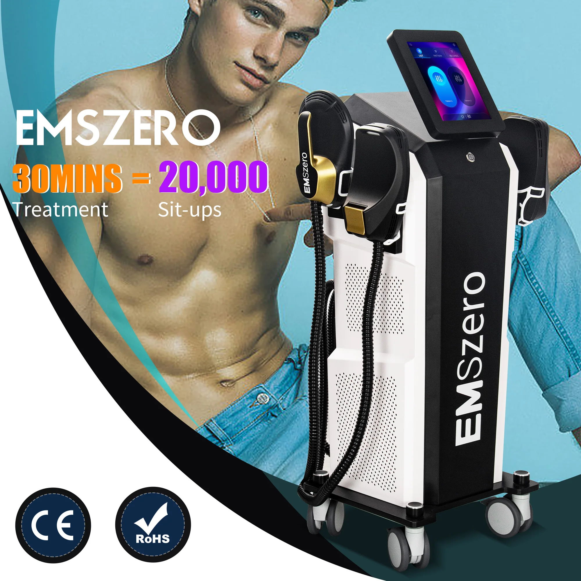 Ems Neo Machine 2024 6.500w 2 Handle Ems Machine with Rf