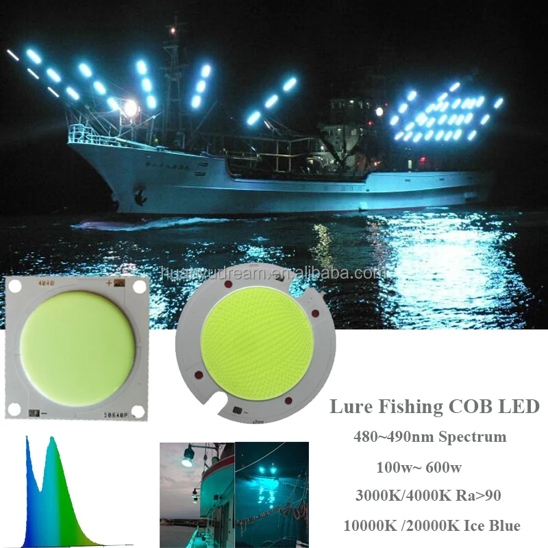 4040 Ice Blue 480~490nm Green light 90 cri 3000K 4000K 10000K 20000K Fishing boat 100 watt led