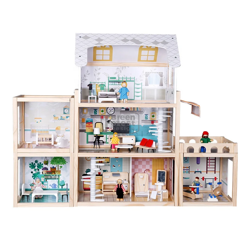 Wood Prefabricated Houses and Villas Wooden House Toy