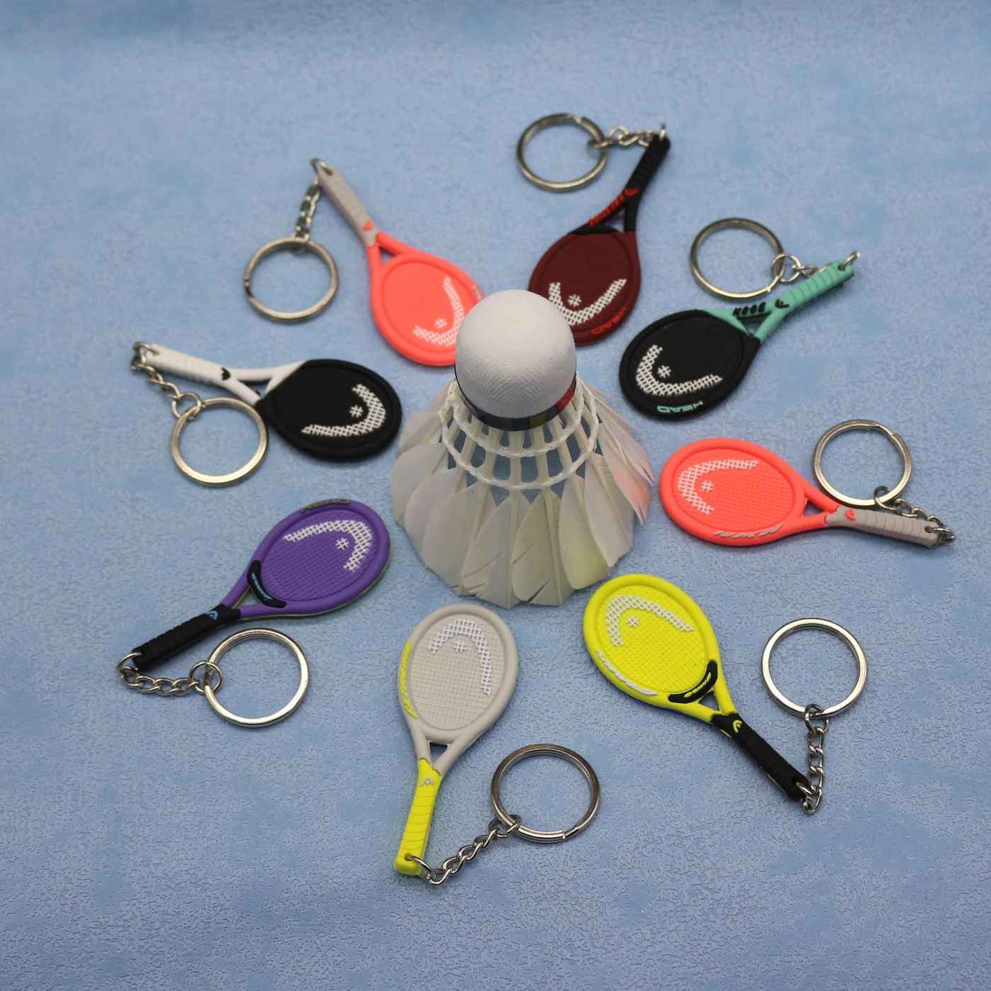Модный новый дизайнерский брелок для ключей с теннисными мячиками в спортивном стиле