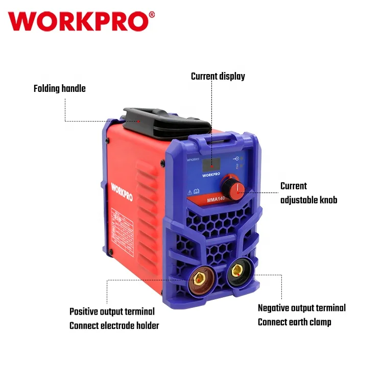 WORKPRO Inverter MMA120A Welding Machine DIY Digital Display LCD Mini Welder Electric MMA Welder Machine
