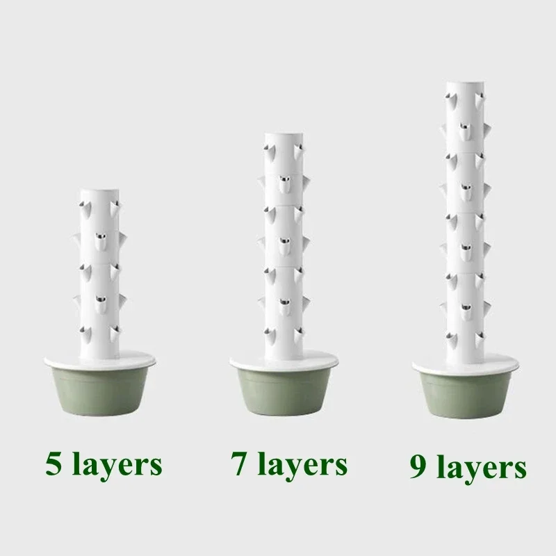 Hydroponics Growing System Indoor Vertical Plant Growing Tower 9 Layers Aeroponic Tower on Sale