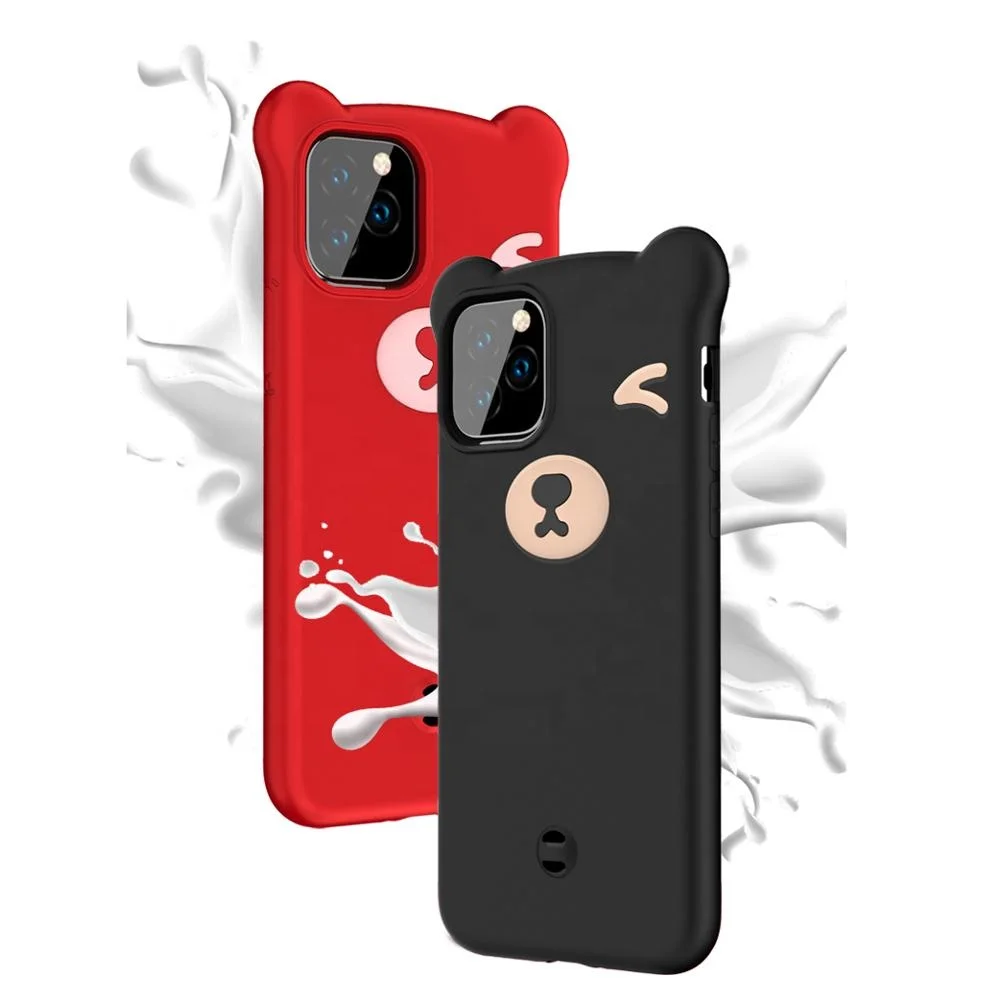 Factory Wholesale customized Cartoon cute bear soft touch tpu mobile phone case for Iphone 11 9 SE2