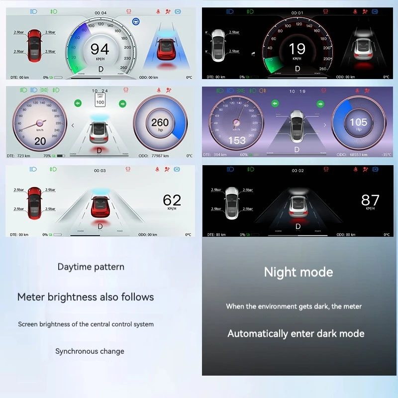 2024 Newest 6.2inch Model Y 3 Display Dashboard Instrument Blind Spot Monitoring Auto Pilot OTA Upgrade for Tesla Accessories