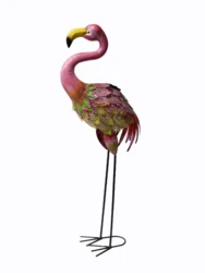 Decorative Solar flamingo Decoration With LED Light For Garden metal decoration Customized Outdoor Color Ornaments