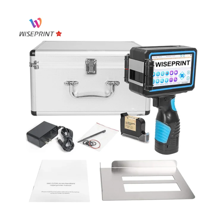 WISEPRINT TIJ Logo Portable Printing Machine Mini Printer Mobile Inkjet Pen Metal Hand Held Inkjet Printer