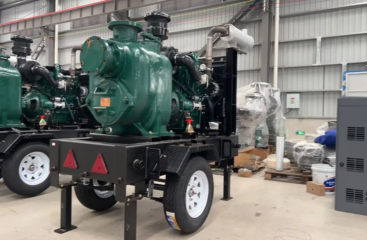 Self priming water pump Lister engine diesel dewatering pump self absorption certificate diesel drainage pump