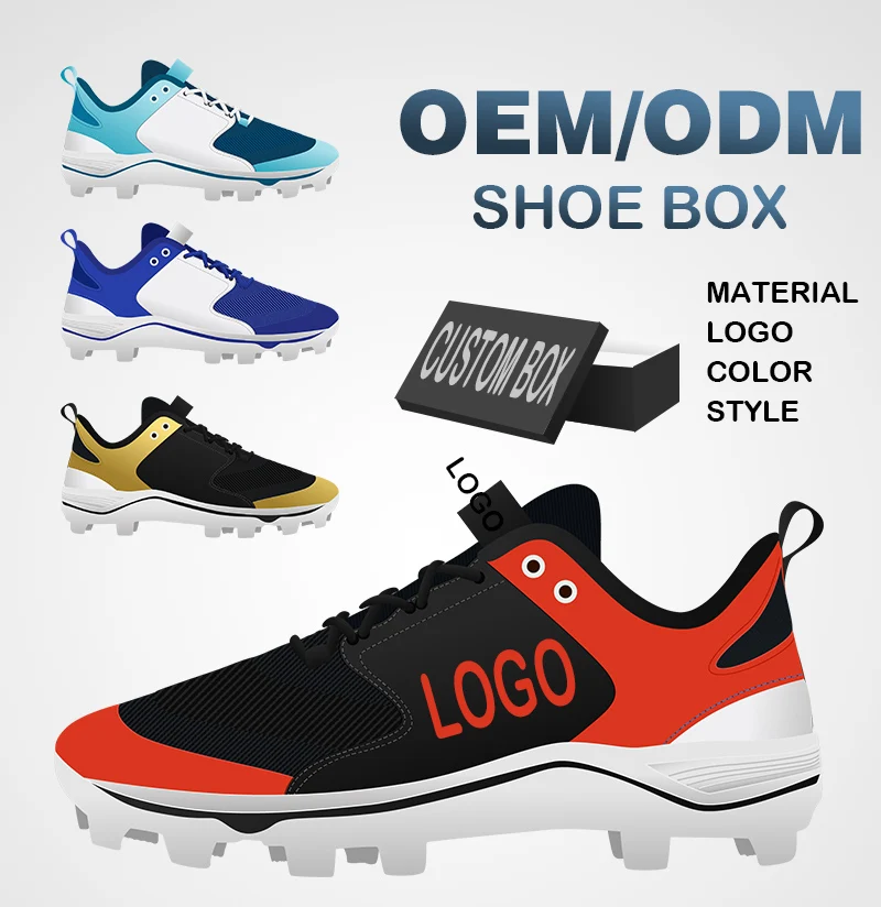 Custom New Style Cleats Youth Sport Baseball Shoes for Men