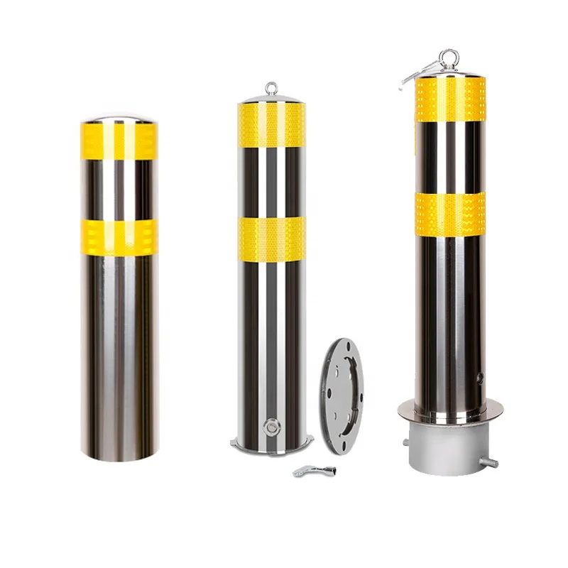 High quality and low price 304 stainless steel column bollard anti-collision column fixed road pile
