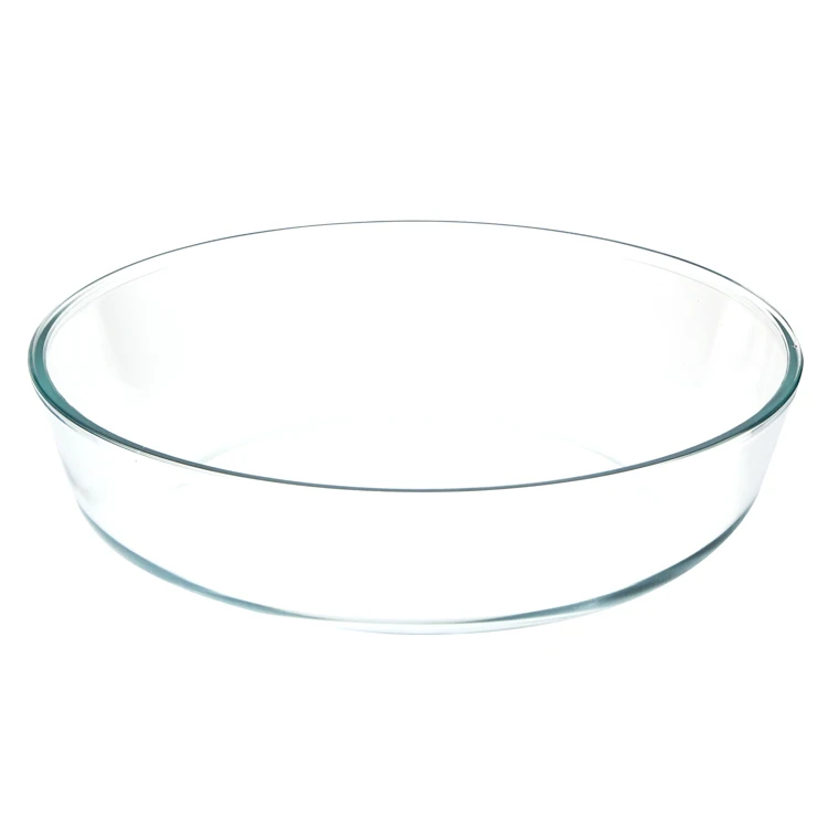 Round Shape High Borosilicate Glass Oven Dish Baking Tray