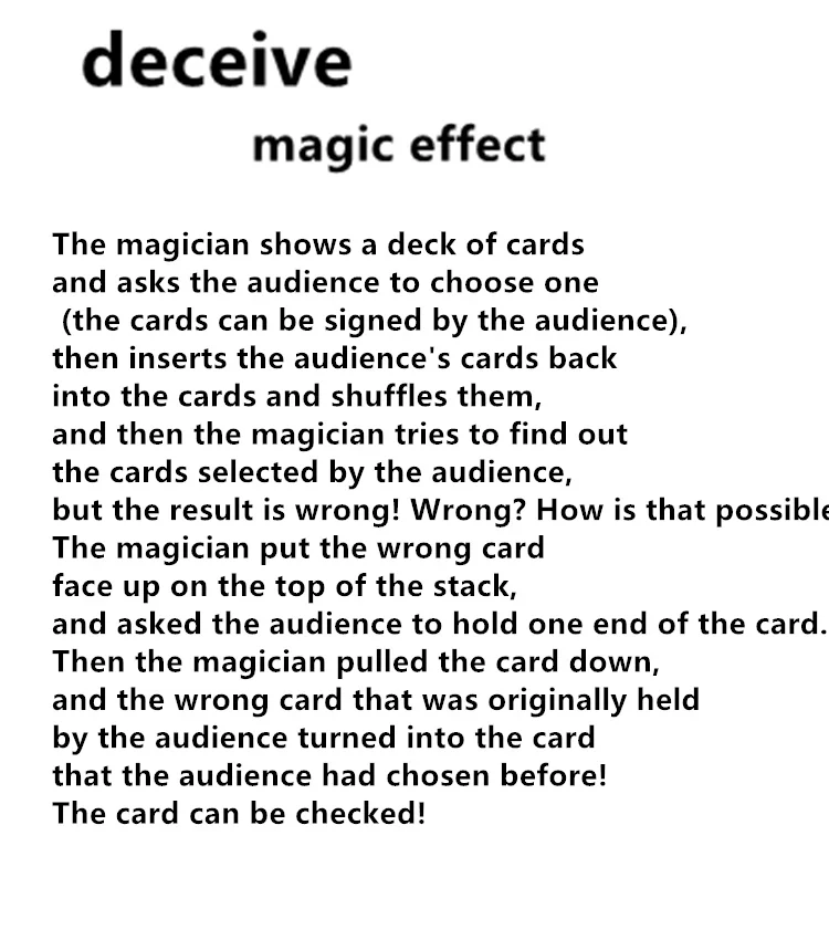 Обманывать магию карт обманывать мгновенное изменение карты визуальные игральные уличные интерактивные магические реквизиты крупным планом