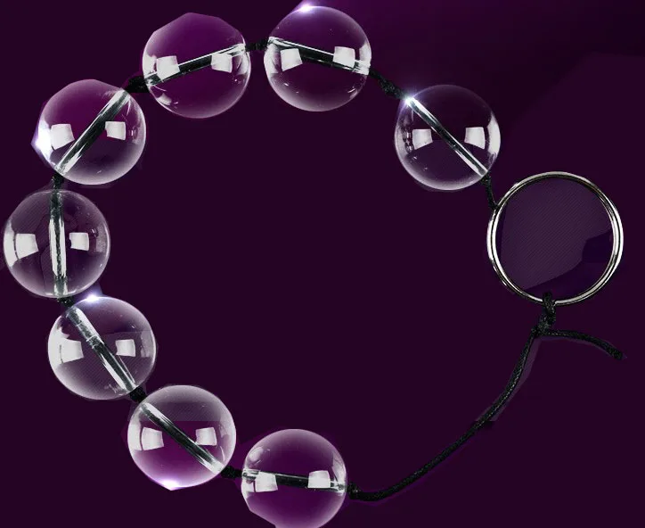Women Men Adult Sex Toy Crystal Glass Anal Plug Enlarge Anal Beads Plug Wholesale S,M,L,XL