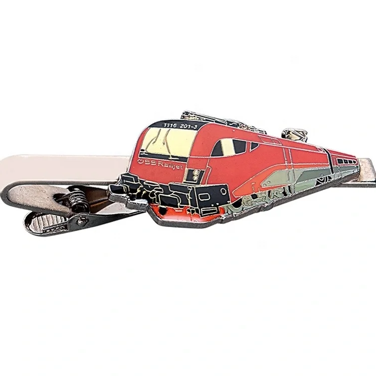 Souvenir Zinc Alloy Print Logo Handsome Men Tie Clip