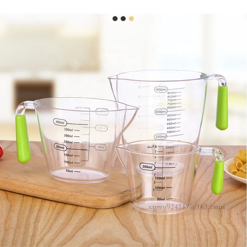 Home Kitchen Baking Tools PS Resin 400ml Measuring Cup Plastic Measuring Cup Device Three Kinds Of Scale With Handle