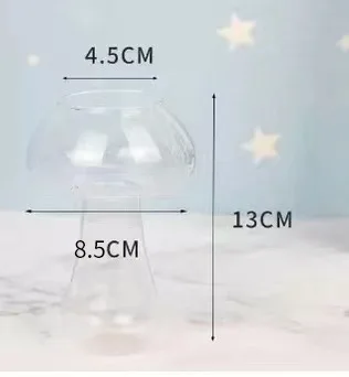 Креативный грибовидный стеклянный коктейльный стакан молекулярное курительное стекло гидропонная ваза для домашнего стола