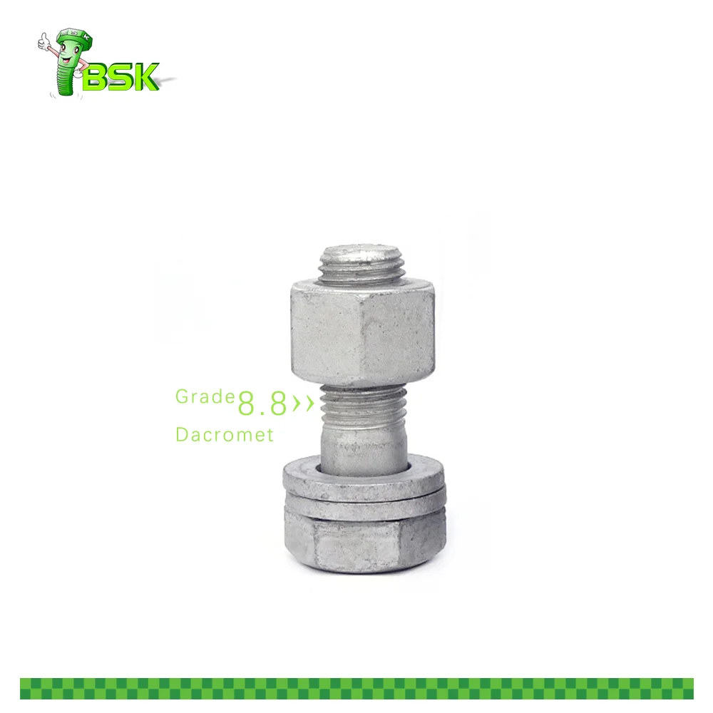 BSK Din 933 Full Threaded Hex Bolt Galvanized A325m 8S Heavy A490 Dacromet Astm A325 Nuts Bolts