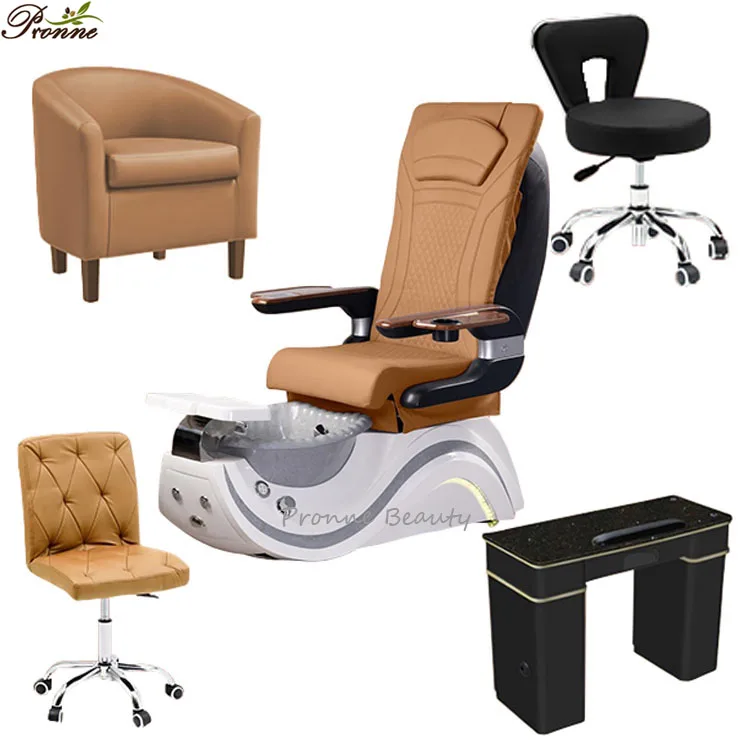 elegant design royal style gray luxury human touch pedicure chair massage package wholesale