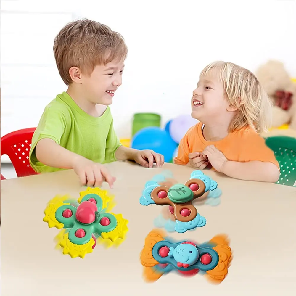 Suction Cup Spinner Toys, Simple Dimple Fidget Toys with Suction Cup Silicone Flipping Board Release Stress and Anxiety Kids