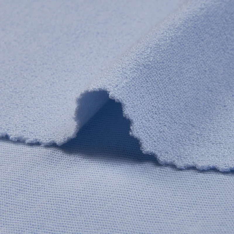 Boran Textile 280G Knit Jacquard Terry Fabric 32S Polyester Cotton CVC Blend Knit Fabric For Sweatshirts and T-Shirts